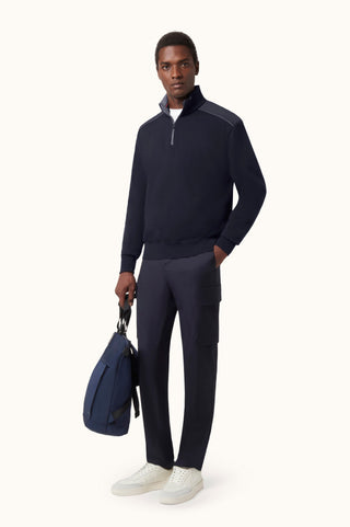 Paul & Shark - Chandail col zip de laine Typhoon Platinum