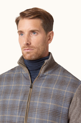 Paul & Shark - Cardigan de laine et cachemire à motif tartan
