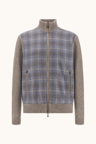 Paul & Shark - Cardigan de laine et cachemire à motif tartan