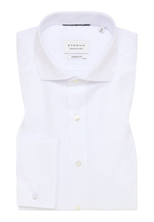  ETERNA - Modern Fit "French Cuffs" long-sleeved shirt - White