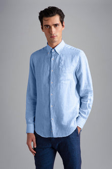  Paul & Shark - Chemise de lin manches longues à rayures - LE CAPITAINE D'A BORD