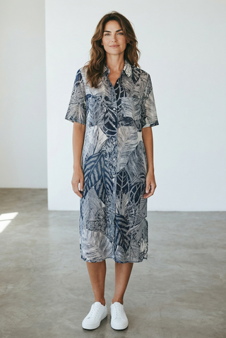 VLT's by Valentina's - 25-208 - Robe longue feuillage de coton très léger