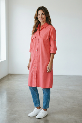 VLT's by Valentina's - 25-316 - Long cotton safari dress