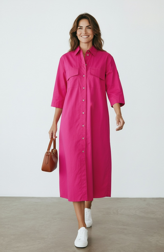 VLT's by Valentina's - 25-316 - Long cotton safari dress
