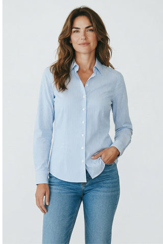 VLT's by Valentina's - 25-901 - Blouse rayée manches longues de coton extensible