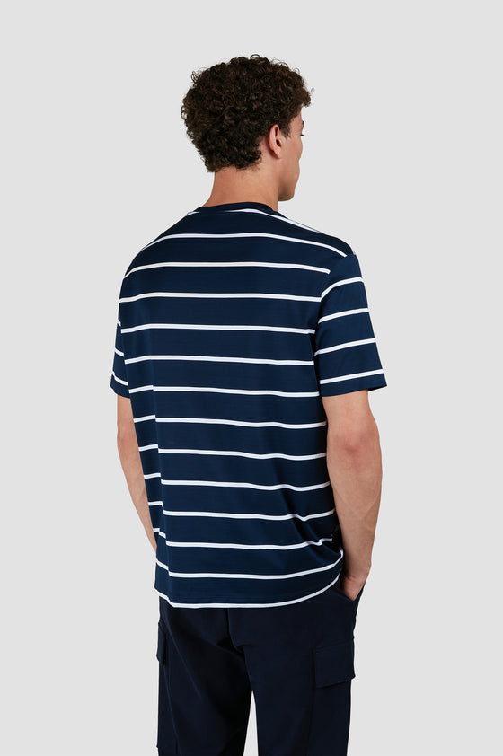 Paul & Shark - Short-sleeved striped mercerized cotton T-shirt