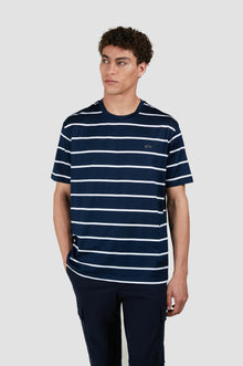  Paul & Shark - Short-sleeved striped mercerized cotton T-shirt