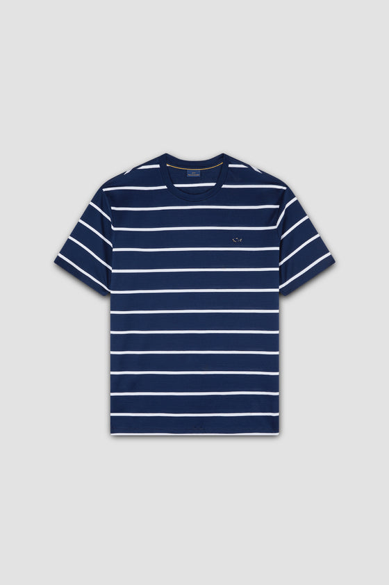 Paul & Shark - Short-sleeved striped mercerized cotton T-shirt