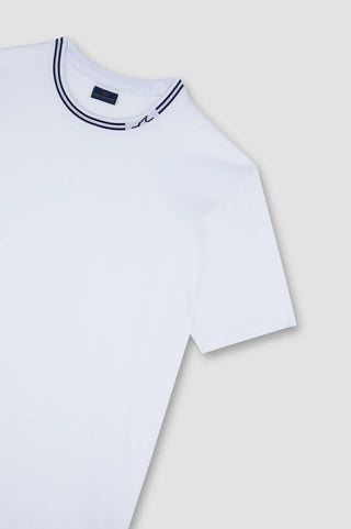 Paul & Shark - T-shirt manches courtes de coton avec rayures au col