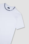 Paul & Shark - Short-sleeved cotton T-shirt with striped collar