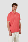 Paul & Shark - Short-sleeved cotton pique polo shirt with striped collar