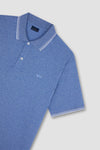 Paul & Shark - Short-sleeved cotton pique polo shirt with striped collar