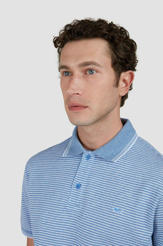 Paul & Shark - Short sleeve striped cotton piqué polo