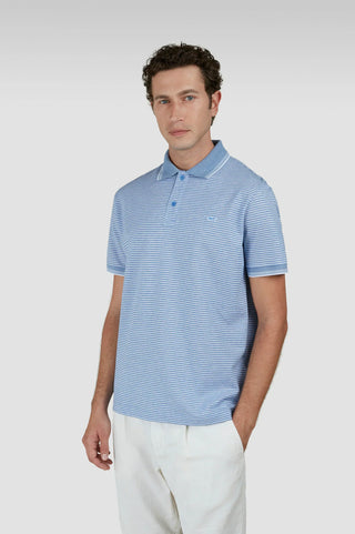 Paul & Shark - Short sleeve striped cotton piqué polo
