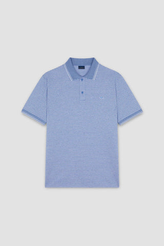 Paul & Shark - Short sleeve striped cotton piqué polo