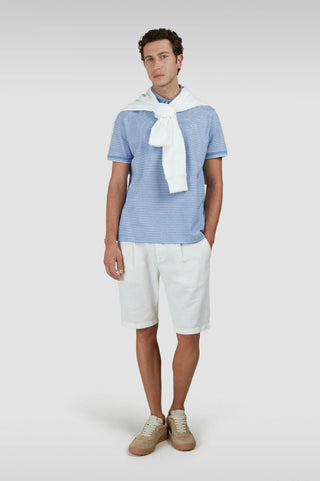 Paul & Shark - Short sleeve striped cotton piqué polo