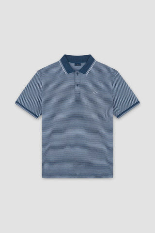 Paul & Shark - Short sleeve striped cotton piqué polo