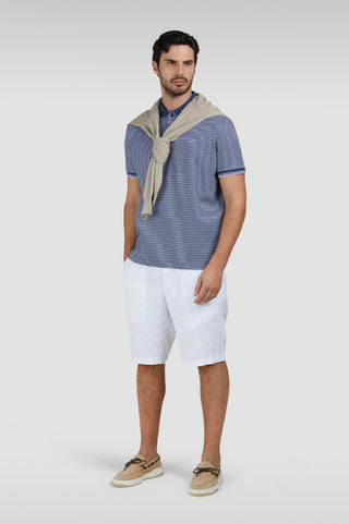 Paul & Shark - Short sleeve striped cotton piqué polo