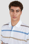 Paul & Shark - Striped short-sleeve polo shirt in piqué cotton