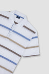 Paul & Shark - Striped short-sleeve polo shirt in piqué cotton