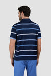 Paul & Shark - Striped short-sleeve polo shirt in piqué cotton