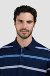 Paul & Shark - Striped short-sleeve polo shirt in piqué cotton