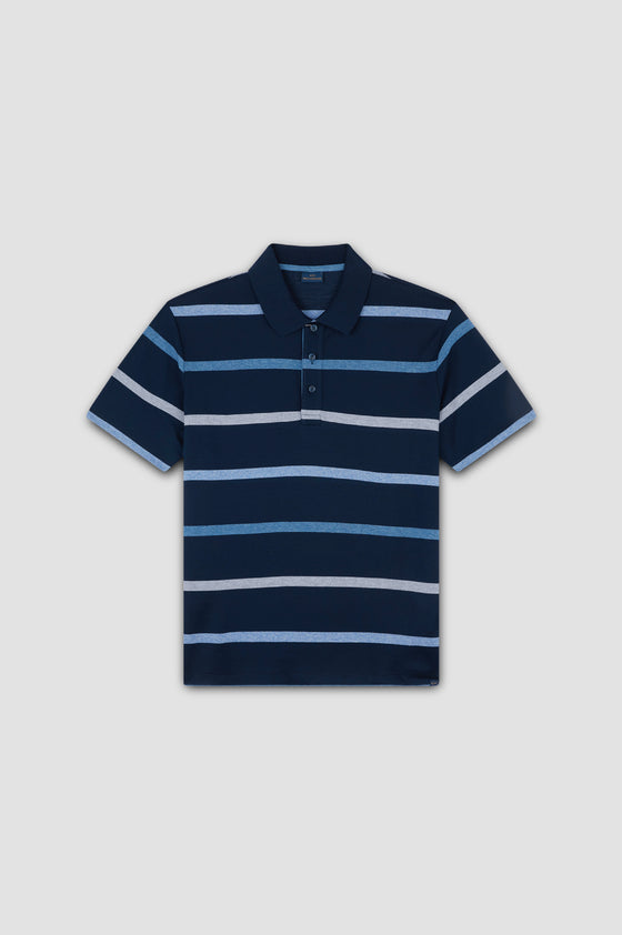 Paul & Shark - Striped short-sleeve polo shirt in piqué cotton