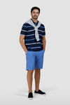 Paul & Shark - Striped short-sleeve polo shirt in piqué cotton