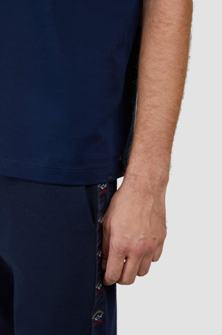 Paul & Shark - Short-sleeved cotton pique polo shirt with zip collar