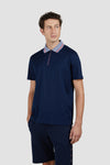 Paul & Shark - Short-sleeved cotton pique polo shirt with zip collar