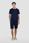 Paul & Shark - Short-sleeved cotton pique polo shirt with zip collar