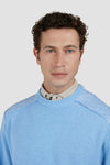 Paul & Shark - Fresco cotton round-neck sweater with linen shoulder appliques