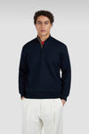 Paul & Shark - Chandail col zip de laine avec Alcantara®