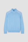 Paul & Shark - Fresco cotton zip-neck sweater with linen appliqués