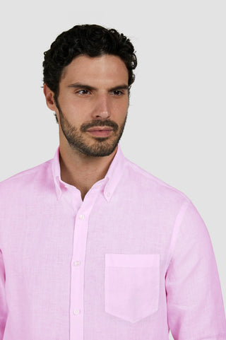Paul & Shark - Solid long sleeve linen shirt