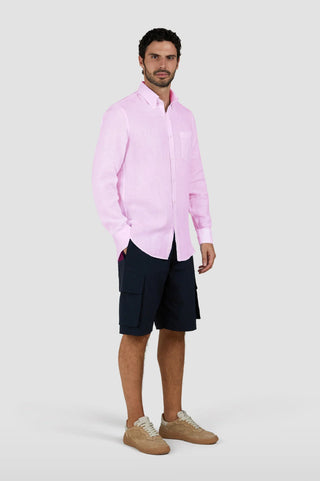 Paul & Shark - Solid long sleeve linen shirt