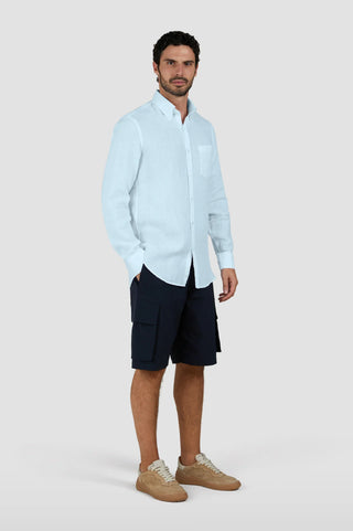 Paul & Shark - Solid long sleeve linen shirt