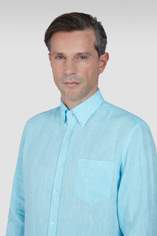 Paul & Shark - Solid long sleeve linen shirt