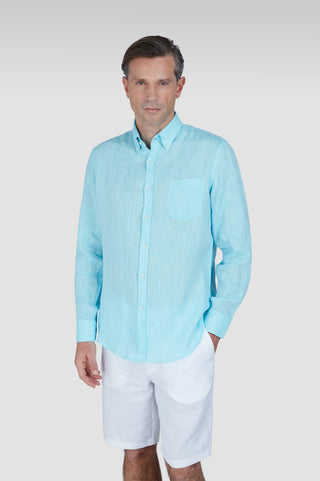 Paul & Shark - Solid long sleeve linen shirt