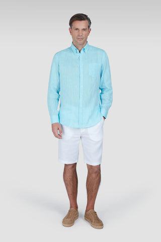 Paul & Shark - Solid long sleeve linen shirt
