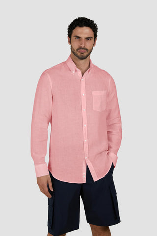 Paul & Shark - Solid long sleeve linen shirt