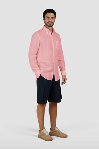 Paul & Shark - Solid long sleeve linen shirt