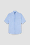 Paul & Shark - Short-sleeved plain linen shirt