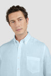 Paul & Shark - Short-sleeved plain linen shirt