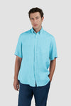 Paul & Shark - Short-sleeved plain linen shirt