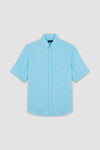 Paul & Shark - Short-sleeved plain linen shirt