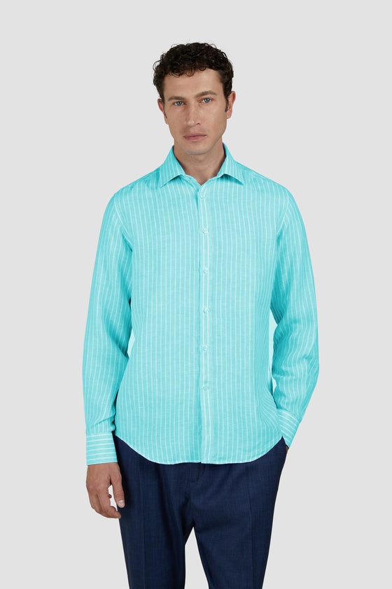 Paul & Shark - Striped long-sleeve linen shirt