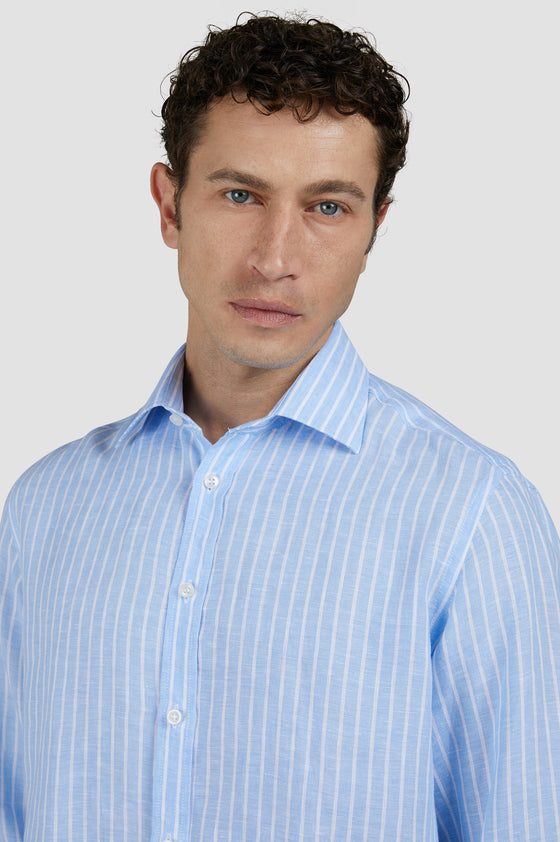 Paul & Shark - Striped long-sleeve linen shirt