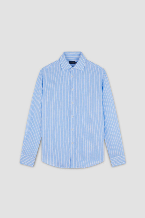 Paul & Shark - Striped long-sleeve linen shirt