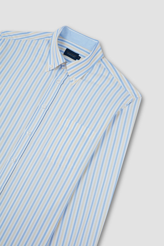 Paul & Shark - Oxford Cotton Striped Long Sleeve Shirt